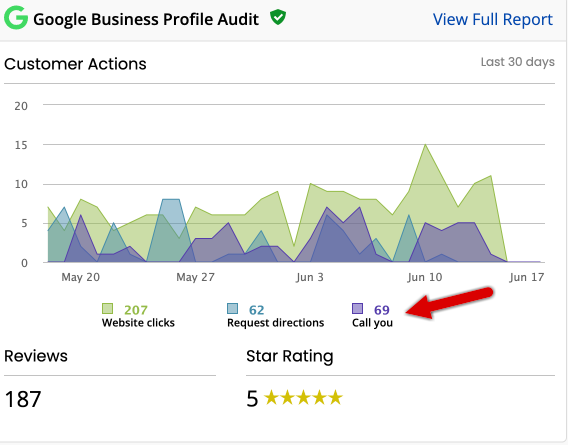 Google Business Profile audit results