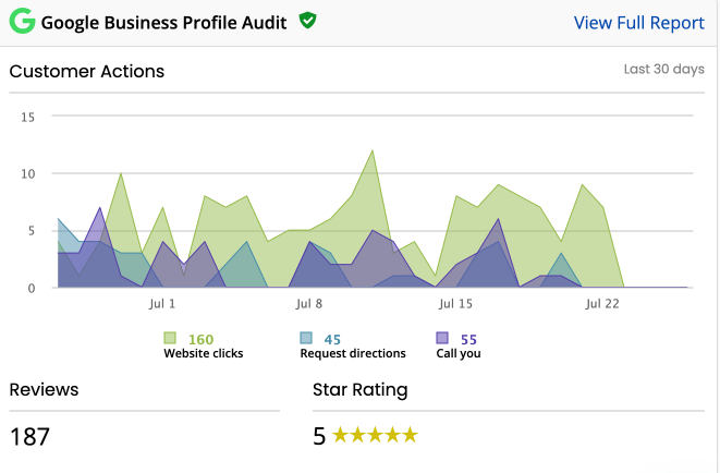 Google Business Profile audit results